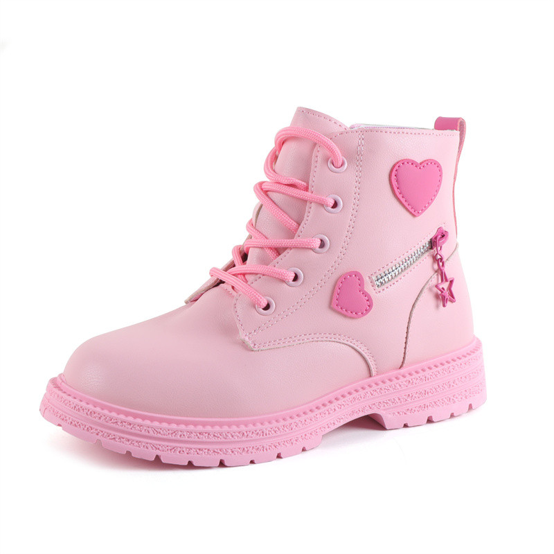 สาวข้อเท้ารองเท้าสําหรับฤดูใบไม้ร่วงฤดูหนาวแบรนด์ใหม่เด็กรองเท้ายางแฟชั่นคลาสสิกหัวใจซิปความร้อนหิมะรองเท้า อบอุ่น หรูหรา