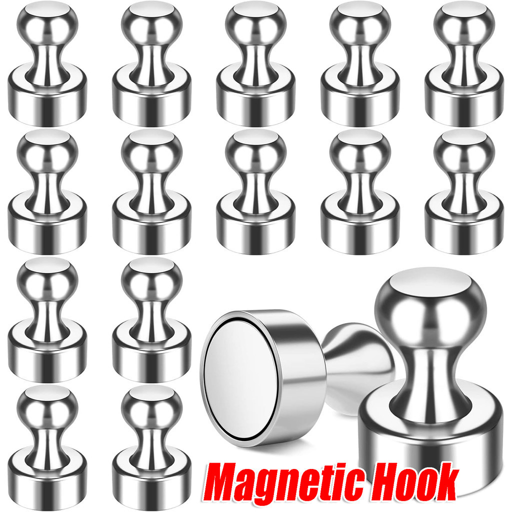 2/4 ชิ้นกรวยโลหะแม่เหล็ก Push Pins, Super Strong สําหรับตู้เย็นและไวท์บอร์ด - Home Office Photo Fixing Thumbtacks