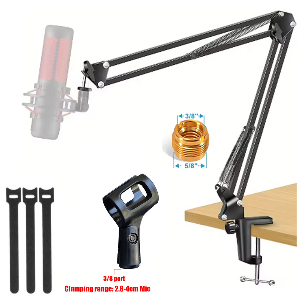 ไมโครโฟนสนับสนุนตาราง Boom Mount สําหรับ Micro ผู้ถือเดสก์ท็อปไมโครโฟนขาตั้ง Cantilever แขนผู้ถือกรร