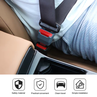 รถเข็มขัดนิรภัยคลิป 2PCS Universal เข็มขัดนิรภัยหัวเข็มขัดล็อค Extension Connector ลายการ์ตูนน่ารักสําหรับเด็กทารกเด็ก Anti Slip ปรับ