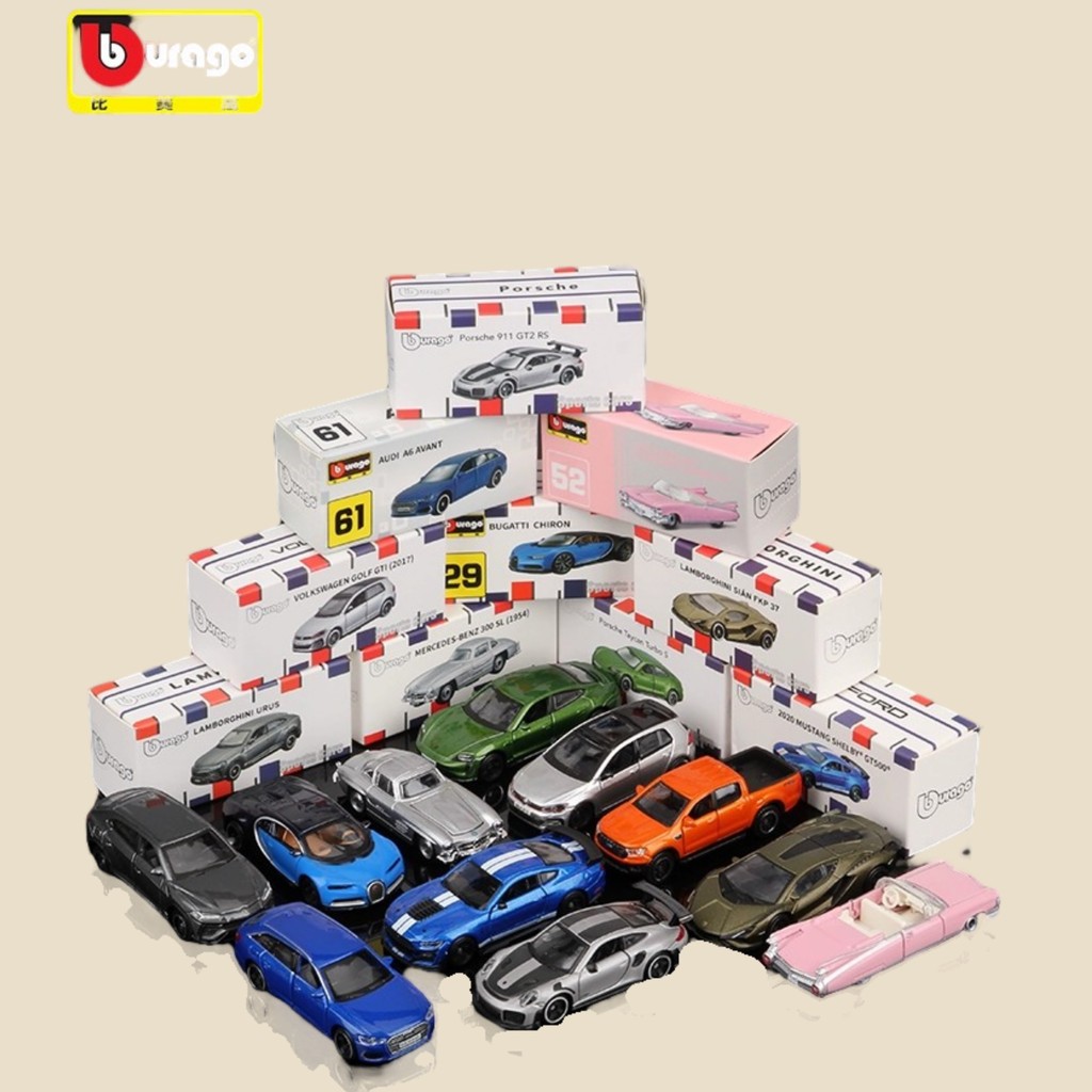 โมเดลรถเหล็ก Bburago Creations 1:64 รุ่น Audi A6 Avant และ Porsche 911 Frog King สำหรับคอลเลคชันเด็ก