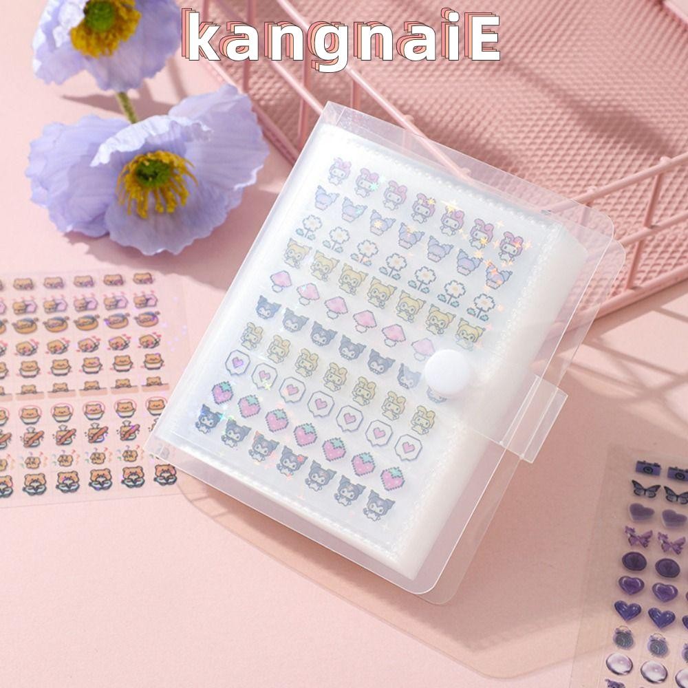 อัลบั้มสติ๊กเกอร์ติดเล็บ กันไก,60สล็อตสมุดเก็บสติกเกอร์ที่ว่างเปล่า,แบบพกพาขนาดภาพโปร่งใสเล็บอุปกรณ์จัดจัดเก็บ