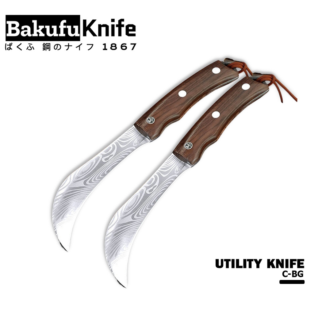 Bakufu มีดตัดขั้วทุเรียน ปอกทุเรียน ตัดเครือกล้วย  มีดอเนกประสงค์ มีดทำครัว อุปกรณ์ของใช้ในครัวเรือน C-BG