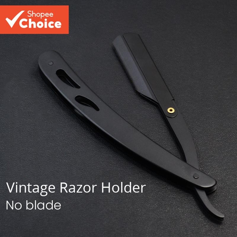 สีสัน Professional Manual Shaver Straight Edge Stainless Steel Sharp Barber Razor พับโกน Beard Cutter