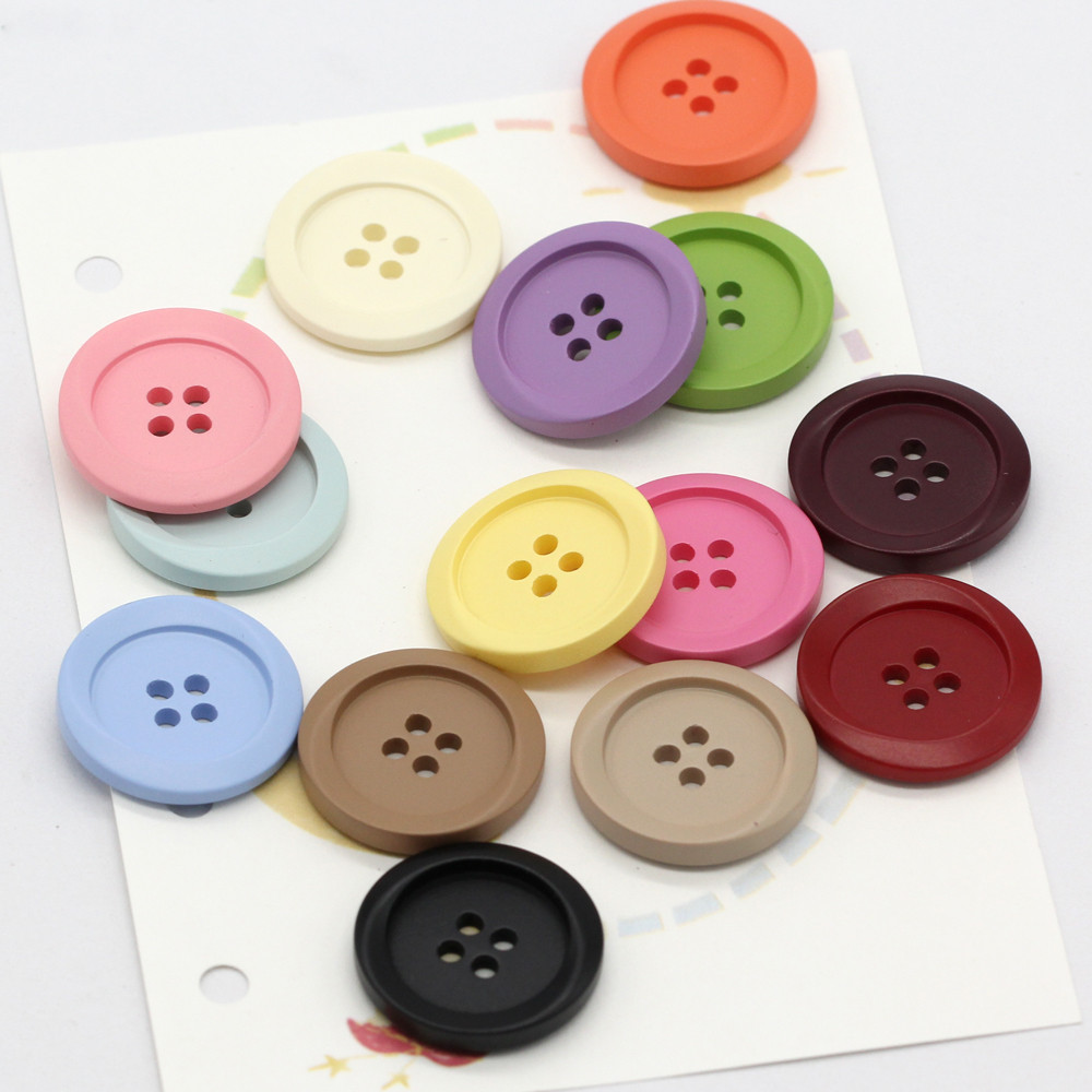 15/25/30มิลลิเมตรขนาดใหญ่ปุ่มเรซิ่นที่มีสีสันสําหรับเสื้อผ้าเสื้อเสื้อชุดเสื้อเสื้อกันหนาวชุดนอนงานฝีมือ ทําเอง ตกแต่งทําด้วยมื - รูปที่ 2