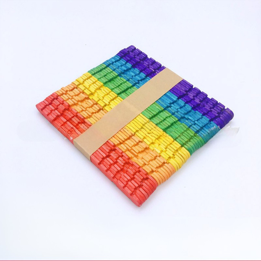 ไม้ไอติม​ ไม้ไอศครีม สำหรับงานประดิษฐ์ DIY (แพ็คละ 50 ชิ้น) V104 พร้อมส่งจากไทย ราคา ถูกที่สุด ดีลบีเคเค แกลเลอรีภาพที่ 4