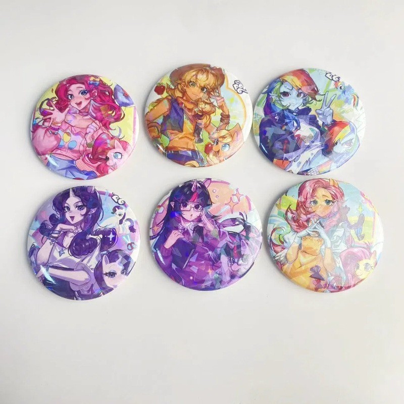 My Little Pony Rainbow การ์ตูนป้ายปุ่มเข็มกลัด Pins คอสเพลย์ของเล่นกระเป๋าตกแต่งของขวัญ