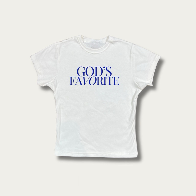 COD✅ (จัดส่งในกรุงเทพฯ) | เสื้อทรง BABY TEE GOD'S FAVORITE