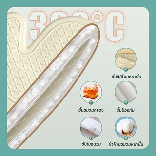 COD ถุงมือไมโครเวฟ ถุงมือเตาอบซิลิโคน ถุงมือกันความร้อน กันลื่น มีผ้าฝ้ายด้านใน ใช้กับ เตาอบ ไมโครเวฟ