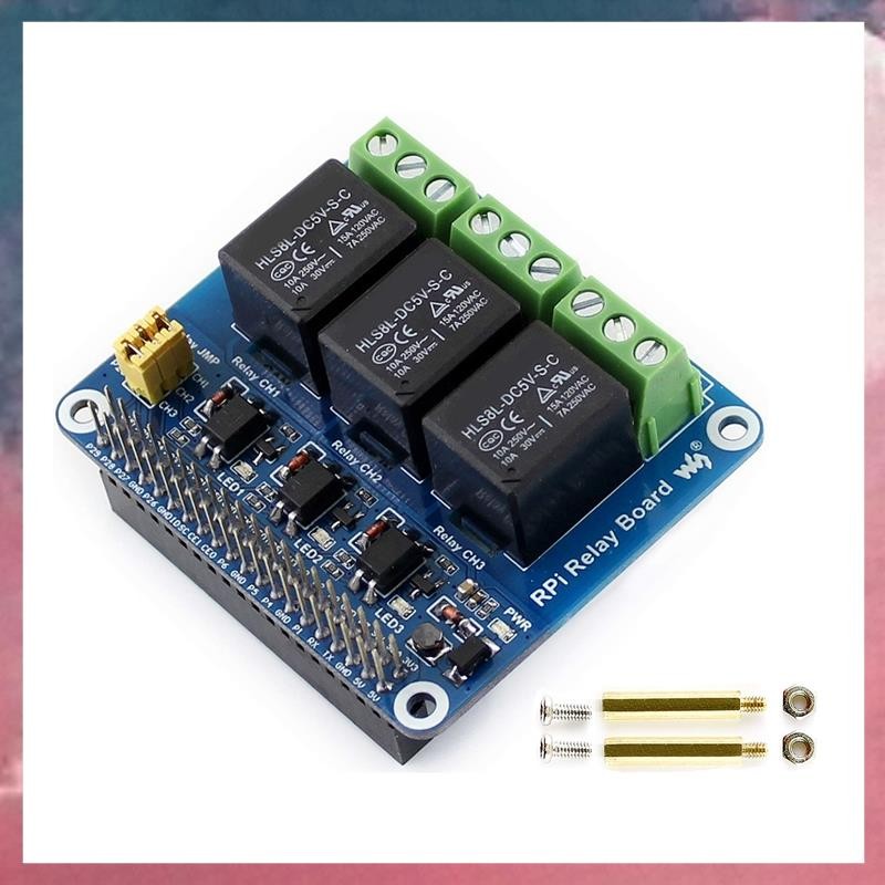 5V 3-Channel รีเลย์โมดูลบอร์ดขยาย Breakout Shield HAT Kit สําหรับ RPI Zero 2 W WH 2W 3
