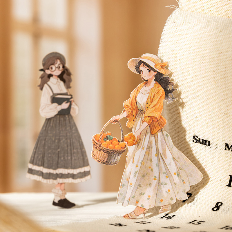 WEI 100 ชิ้น [Crowd Like Clouds Series] ตัวละครธีมเต็นท์เด็ก DIY ภูมิทัศน์สติกเกอร์กระดาษแข็งสติกเกอร์กระดาษ Scrapbooking วัสดุสมุดภาพชุด - รูปที่ 2