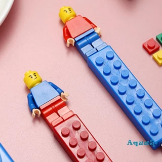 AQQ-เด็กวัยหัดเดินช้อนส้อมชุด Building Blocks Flatware เครื่องครัวแบบพกพา Party Supplies
