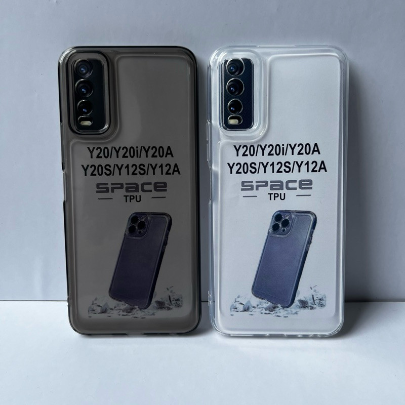 Softcase สําหรับ VIVO Y20 / Y20i / Y20A / Y20S / Y12S / Y12A Y11s CLEAR Case CLEAR BLACK ความหนา 2.0