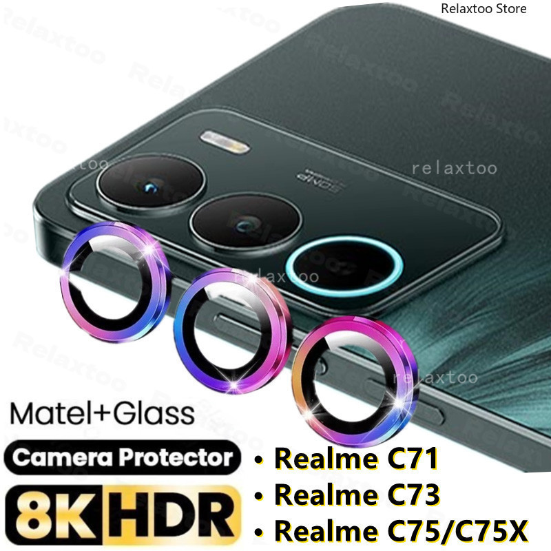 RealmeC71 กล้องโค้งเต็มเลนส์กล้องกระจกนิรภัยสําหรับRealme C71 C73 C75 C 71 RealmeC71 RealmeC75 4G 5G