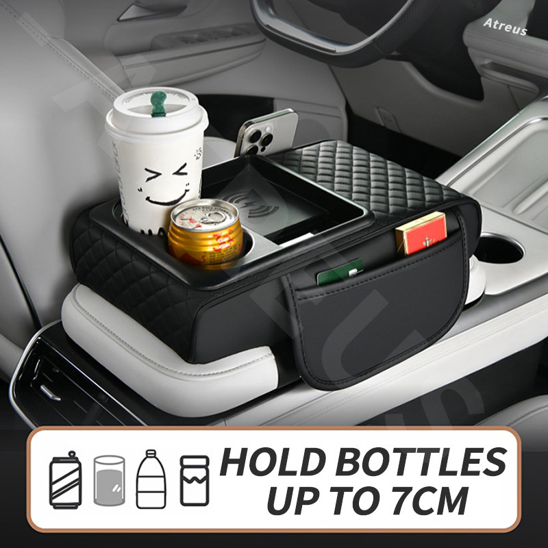 ISUZU 6in1 คอนโซลกลางเบาะที่เท้าแขน ที่เก็บของข้างยนต์ด้วยการชาร์จแบบไร้สาย ที่เท้าแขนรถกล่องเก็บคอนโซลกลางรถ สำหรับ ISUZU Dmax Panther Elf Traga Mux Trooper MU7 TFR Crosswind Panther Sportivo - รูปที่ 5