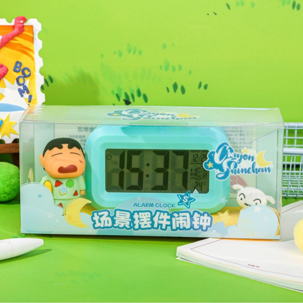 Crayon Xiaoxin Series Scene Decoration Alarm Clock Small Size Birthday Gift Girl Girlfriends' Gift C