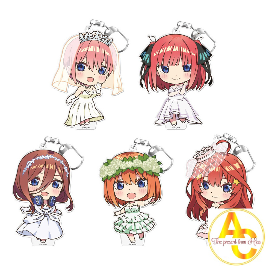 Quintessential Quintuplets พวงกุญแจตัวอักษร Nakano Ichika Nino Miku Yotsuba Itsuki น้องสาวอะคริลิค