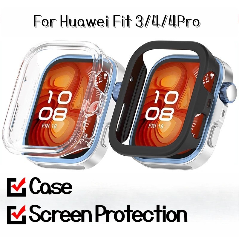 เคสกันกระแทกสําหรับนาฬิกา Huawei Fit3/Fit4/Fit4pro/Fit5/Fit5pro TPU ปกป้องหน้าจอเกราะป้องกันใส