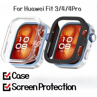 เคสกันกระแทกสําหรับนาฬิกา Huawei Fit3/Fit4/Fit4pro/Fit5/Fit5pro TPU ปกป้องหน้าจอเกราะป้องกันใส
