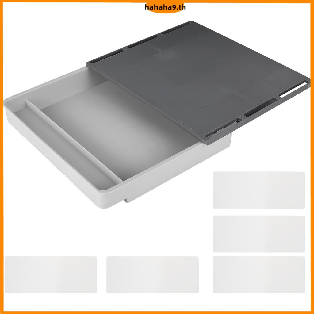 Self-Adhesive ภายใต้ลิ้นชักโต๊ะซ่อนใต้โต๊ะกล่องเก็บของที่วางปากกาสําหรับห้องนอนสํานักงาน SHOPTKC4772