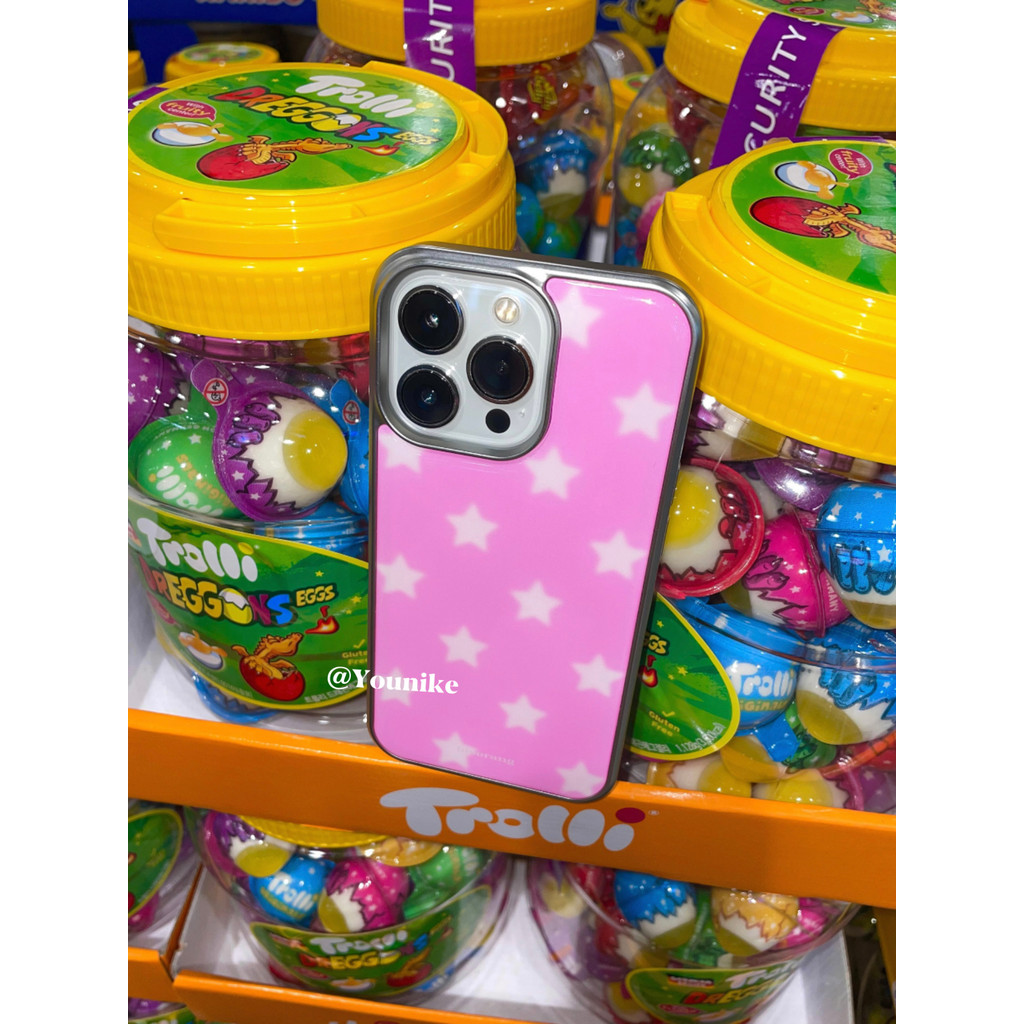 สไตล์เกาหลี ins สไตล์ฤดูร้อน Dopamine Color Series โบราณ Early Star Elements Girly Pink เหมาะสําหรับ iphone16pro/15promax Apple 16/13/14/12/เคสโทรศัพท์เคส