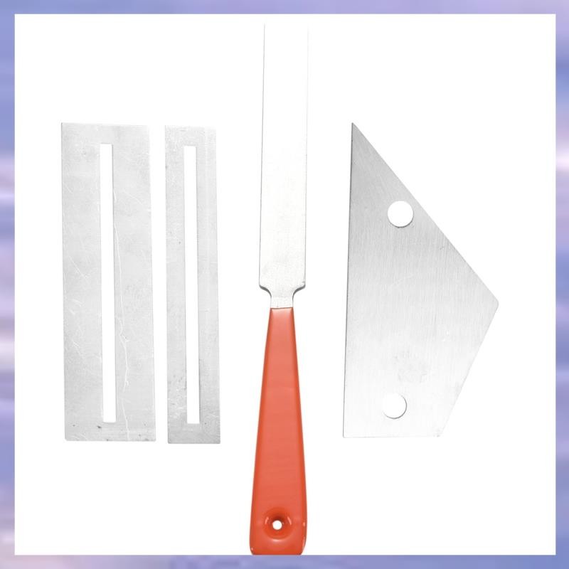 สแตนเลสกีตาร์ Fret File + Fret Rocker Level + Fingerboard Protector กีตาร์ Luthier เครื่องมือ