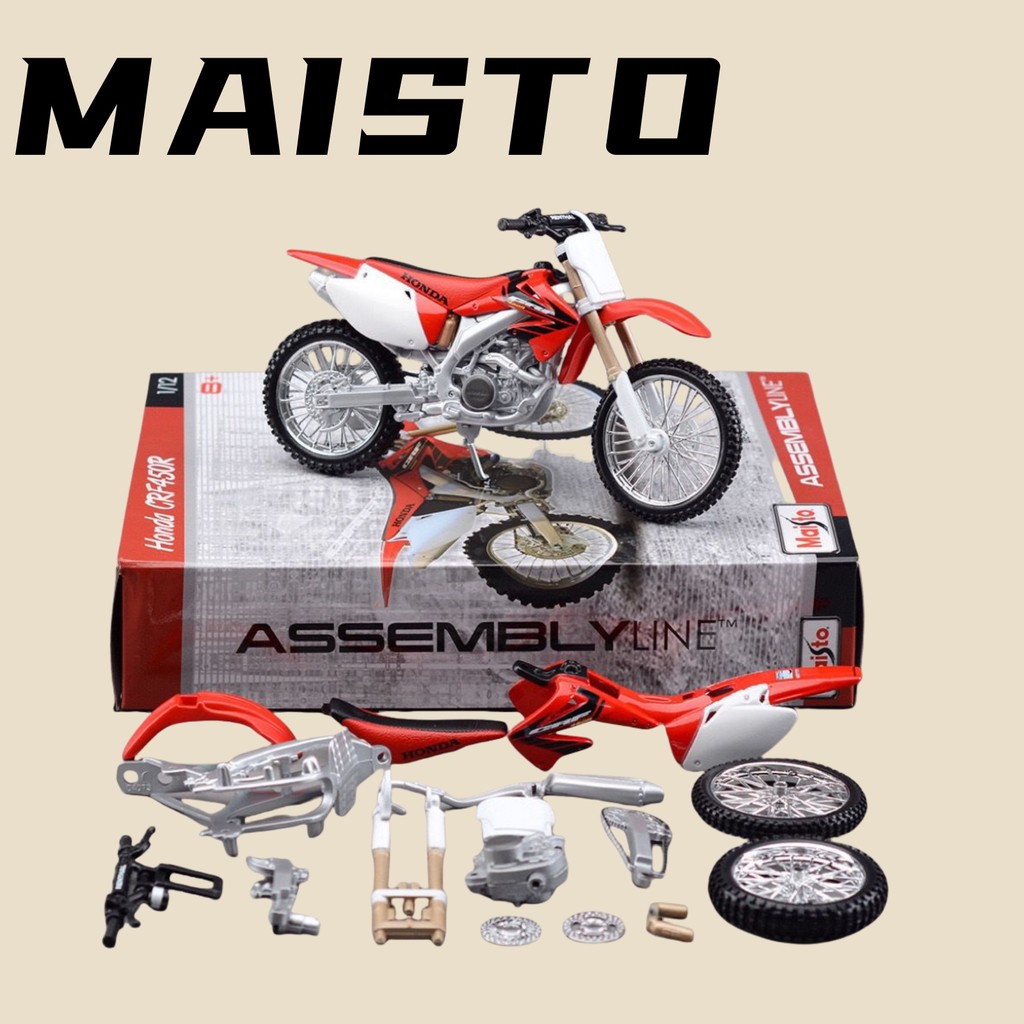 Maisto DIY ประกอบ1:12 D iecast รถจักรยานยนต์รุ่นฮอนด้าคาวาซากิยามาฮ่า Ducati BMW husqvarna ล้อแม็กชุดของเล่นสำหรับเด็กผู้ชาย