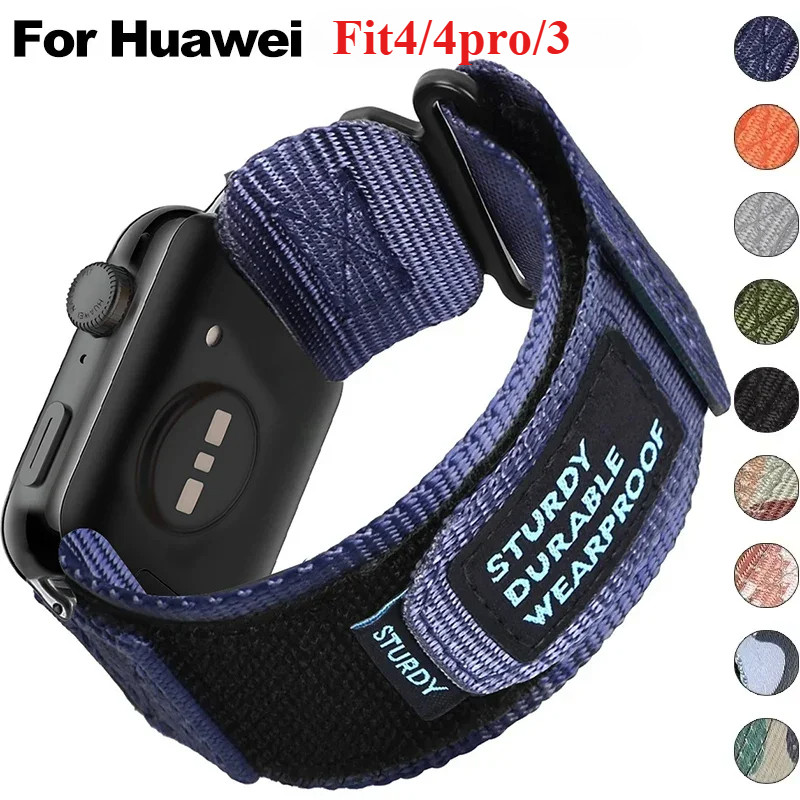 ไนลอนสายรัดสําหรับ Huawei นาฬิกา Fit4 Fit3 ทอกีฬา Smartwatch สายรัดข้อมือสําหรับ Huawei นาฬิกา Fit 4pro สายคล้องสร้อยข้อมือสายนาฬิกา
