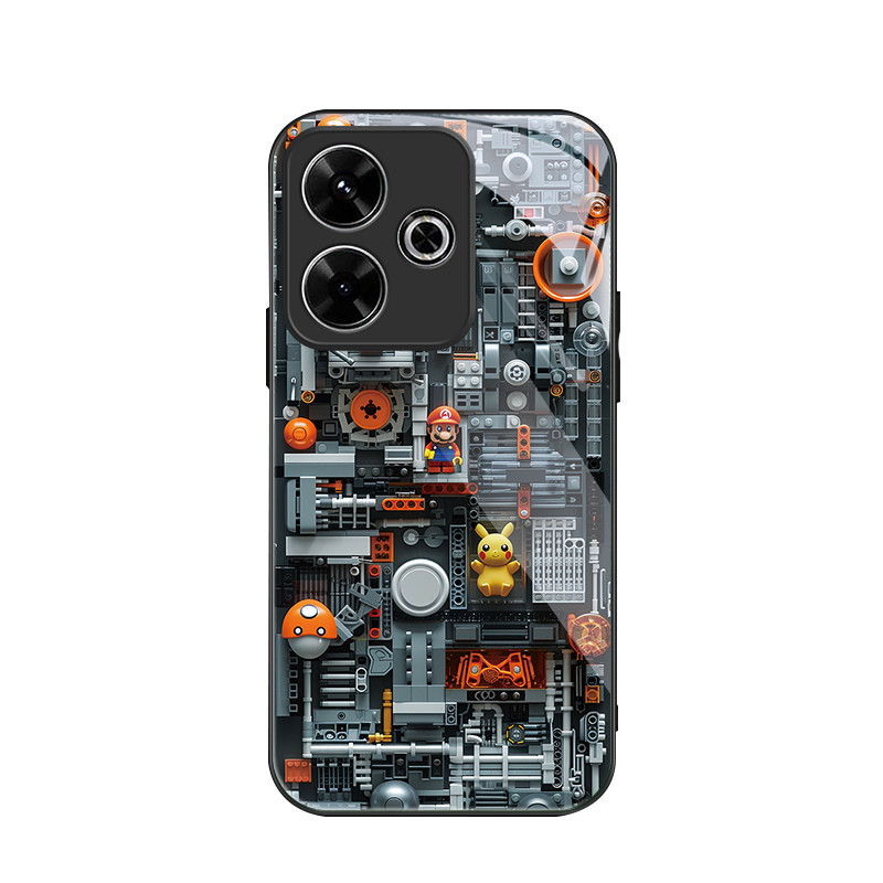 สําหรับ Xiaomi Poco M6 Pro 5G , บล็อกตัวต่อ, บุคลิกภาพอินเทรนด์, เคสป้องกันโทรศัพท์ป้องกันการตก