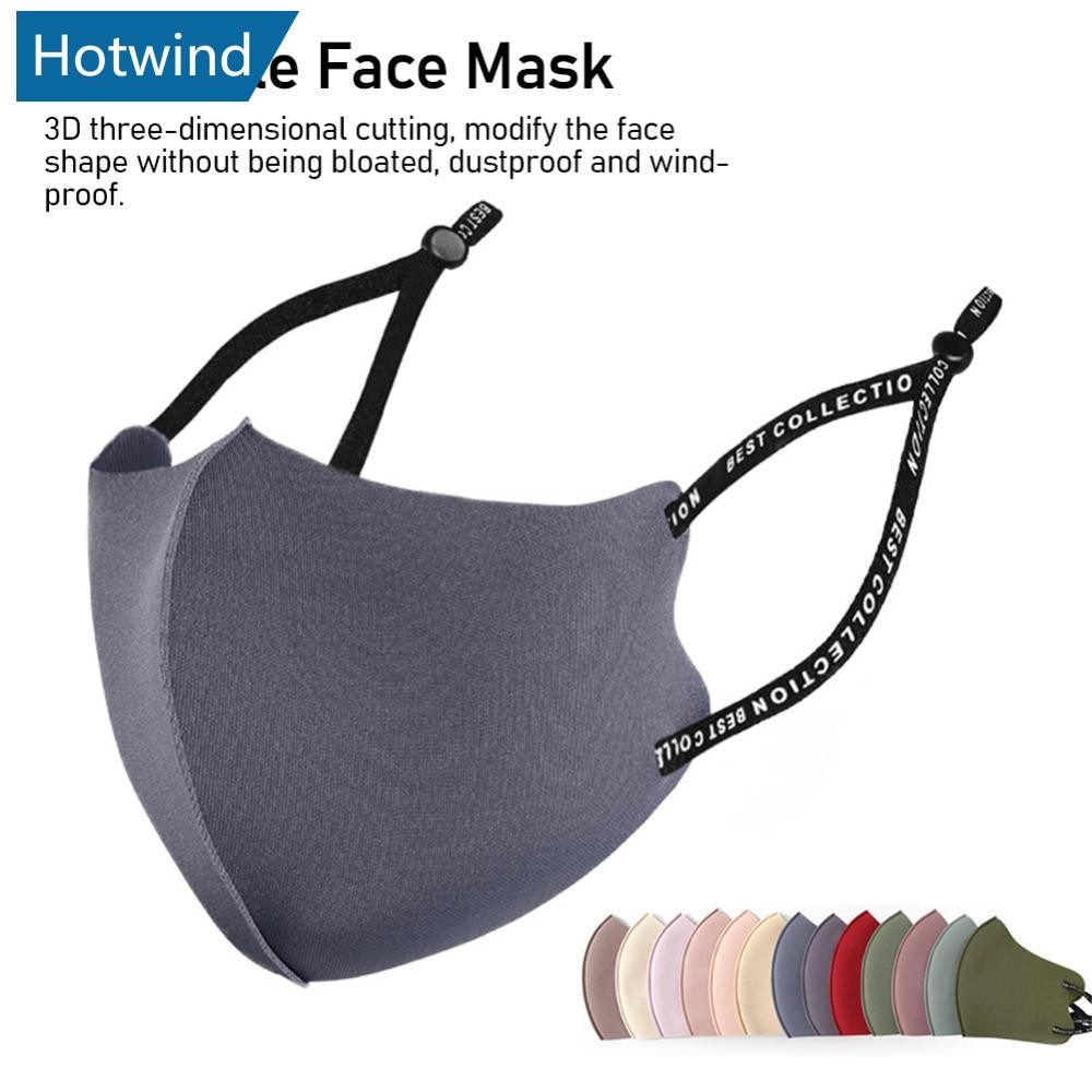 HW 3D ล้างทําความสะอาดได้ปรับฝุ่นBreathable Ice Cottonถักหน้ากากครีมกันแดดHazeReusable Face Mask Uni