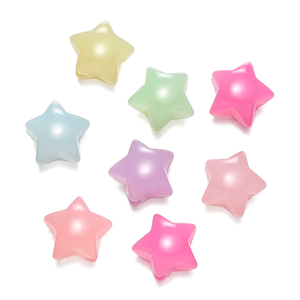 St.kunkka 5/10 ชิ้นอะคริลิคดาวห้าแฉกลูกปัด Jelly สี Star ลูกปัดสําหรับ DIY สร้อยข้อมือสร้อยคออุปกรณ์เสริมทํา — صورة 2