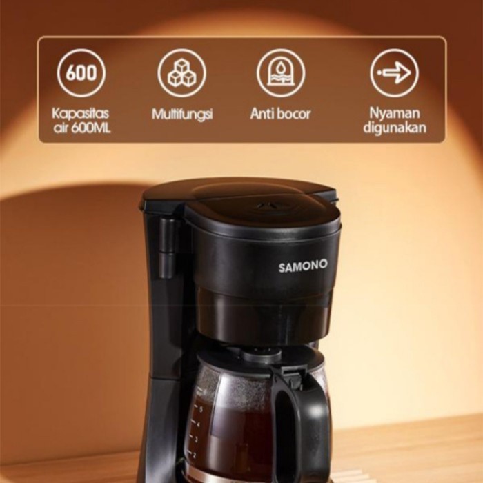 MESIN COFFEE MAKER SAMONO SWCMB06 COFFEE MAKER 600W เครื่องทํากาแฟ