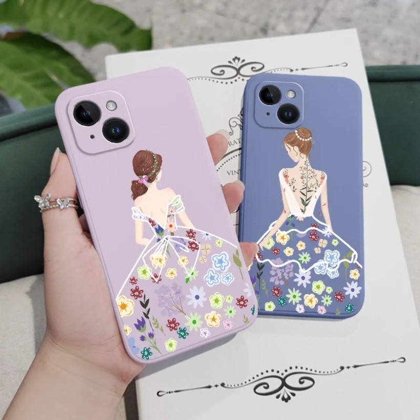กระโปรงดอกไม้สาวเคสโทรศัพท์สําหรับ Huawei Nova 13i 7i 3i 4e 5T Y70 Y71 Y72 Y7A Y9S Y9 Prime 2019 กัน