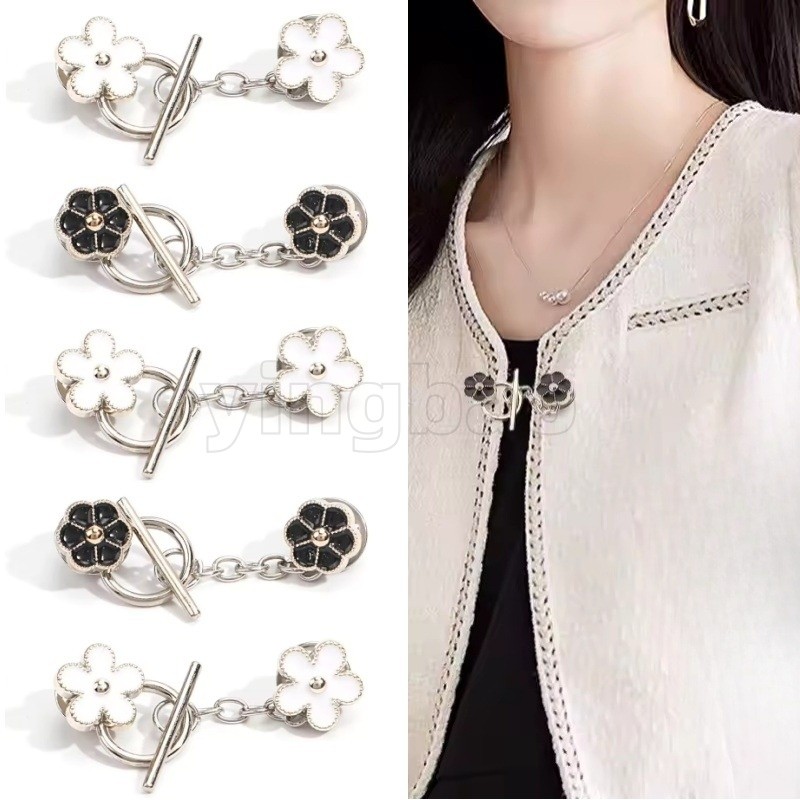 5เซ็ตโลหะOTเข็มกลัดปุ่มขึ้นด้วยไม่มีการเย็บ,เสื้อโค้ท,เสื้อกันหนาว,เสื้อคาร์ดิแกน,อุปกรณ์เสื้อผ้าผู้หญิง