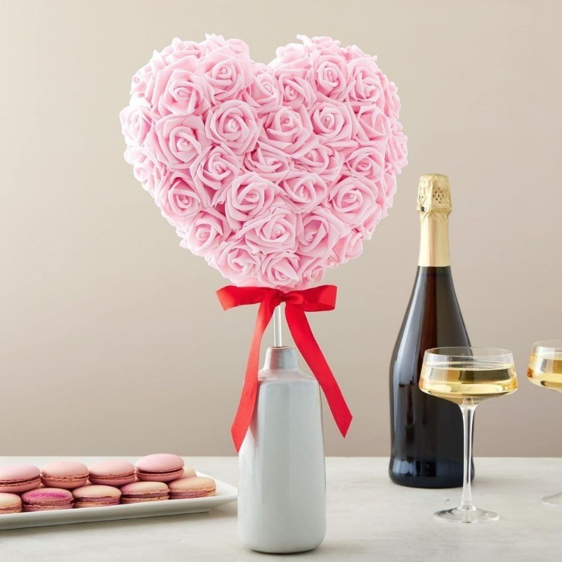 10ชิ้น 7.6เซนติเมตรประดิษฐ์ดอกกุหลาบหัวเจ้าสาวฝักบัวปลอมดอกกุหลาบวันวาเลนไทน์,วันแม่งานแต่งงานการจัดดอกไม้ศูนย์ชิ้นอาบน้ําเด็ก ทําเอง (3นิ้ว) - รูปที่ 2