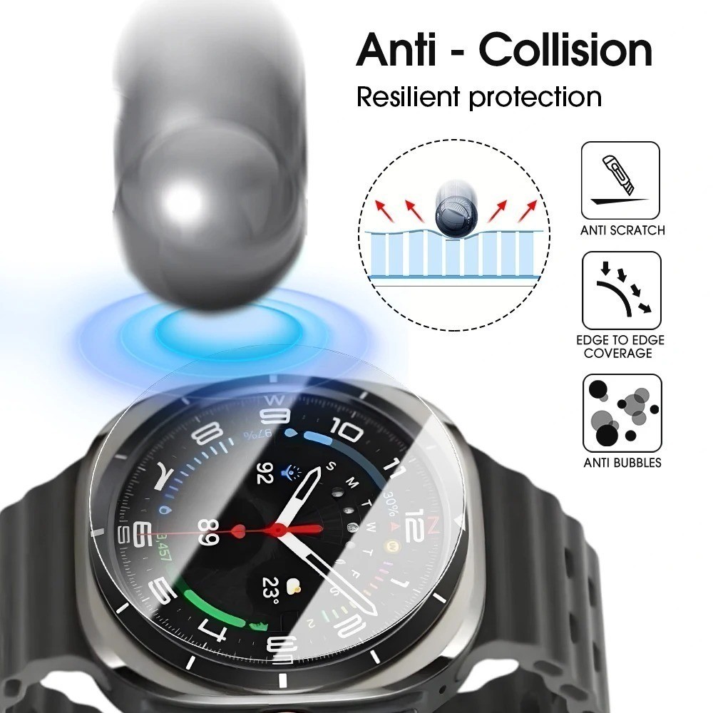 3-1PCS Soft Screen Protector สําหรับ Samsung Galaxy Watch Ultra 8 7 6 5 4 FE 40 มม.44 มม.Watch6 คลาสสิก 43/47 มม.ฟิล์มไฮโดรเจลไม่ใช่ฟิล์มแก้ว - รูปที่ 4