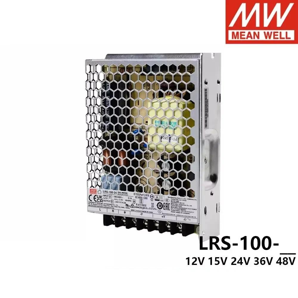 MEAN WELL LRS-100-5 LRS-100-12 LRS-100-15 LRS-100-24 LRS-100-36 LRS-100-48 100W เอาต์พุตเดี่ยวแหล่งจ