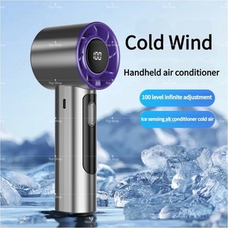 R1 R2 High Speed Turbo Fan Portable Mini Fan Rechargeable 100 Speeds Adjustable Mini Fan For Outdoor
