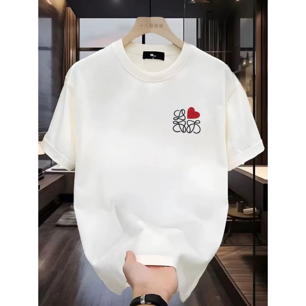 BOOM - 💥 เสื้อผู้ชาย เสื้อยืด oversize สตรีท เกรดพรีเมียม โคตรนุ่ม เสื้อคอตตอน100% ไม่หดตัวลาย ลาย "Love lines"
