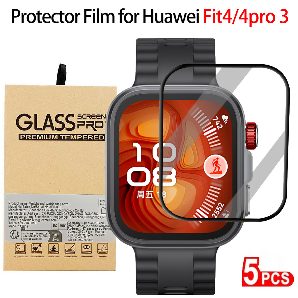 ฟิล์มป้องกันความคุ้มครองเต็มรูปแบบสําหรับ Huawei Watch Fit 4/3 ตัวป้องกันหน้าจอโค้ง Ultra-HD และป้องกันรอยขีดข่วนสําหรับ Huawei Watch Fit 4 Pro