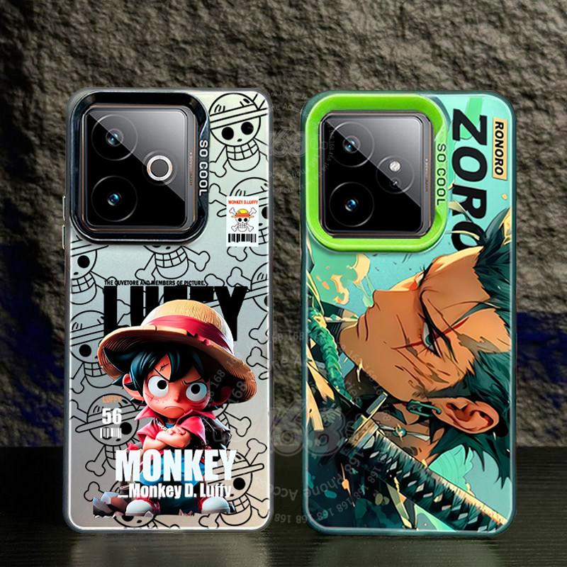 เคส Realme GT7 เคส Realme GT 7T อะนิเมะลูฟี่ โซโล วันพีซ Luffy Zoro One Piece เคสโทรศัพท์กันกระแทกซิลิโคนนุ่มขอบด้านแข็งป้องกันลายนิ้วมือโทรศัพท์สําหรับเด็กนักเรียนชายผู้ชาย