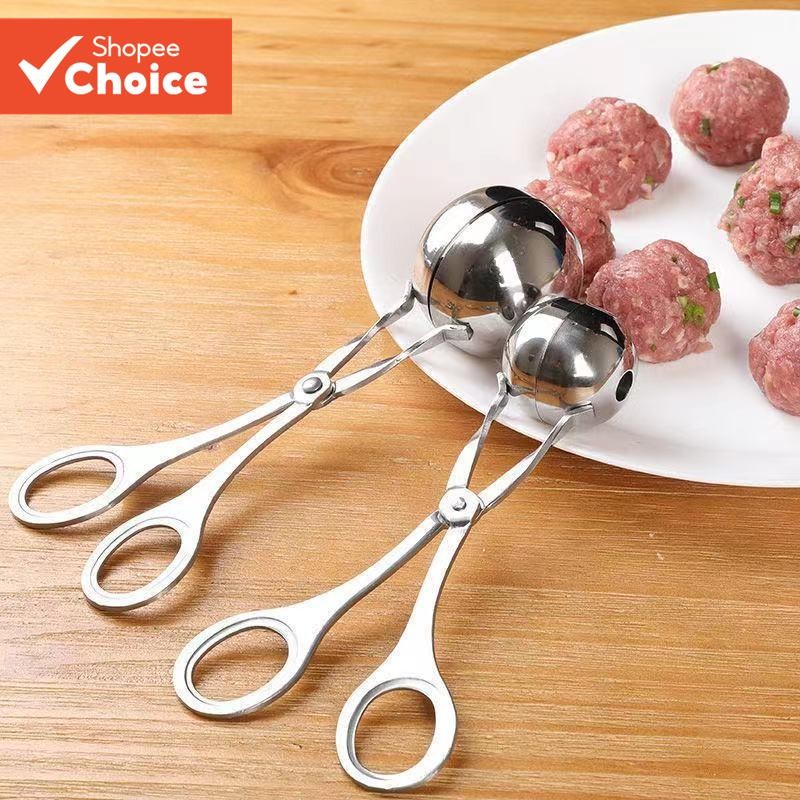 เครื่องทําลูกชิ้นสแตนเลสข้าวผลไม้และผักม้วน หมู ทอดลูกชิ้นข้าว-เนื้อเกี๊ยวหนีบครัวเครื่องมือ