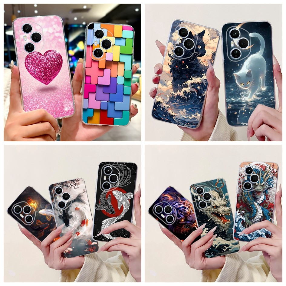 สําหรับ Honor 400 Pro ปลอก DNP-NX9 ฝาครอบโปร่งใส Cool Dragon ปลาคาร์พการ์ตูนซิลิโคนนุ่มเคสโทรศัพท์สํ