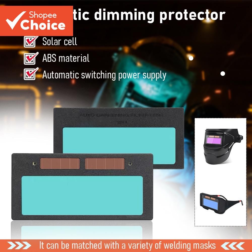 One ชุดพลังงานแสงอาทิตย์ Auto Darkening เชื่อมเลนส์,สีดํา 10850 มม.DIN 9-13 Eye Protection สําหรับช่างเชื่อมแว่นตาตัดและบัดกรี