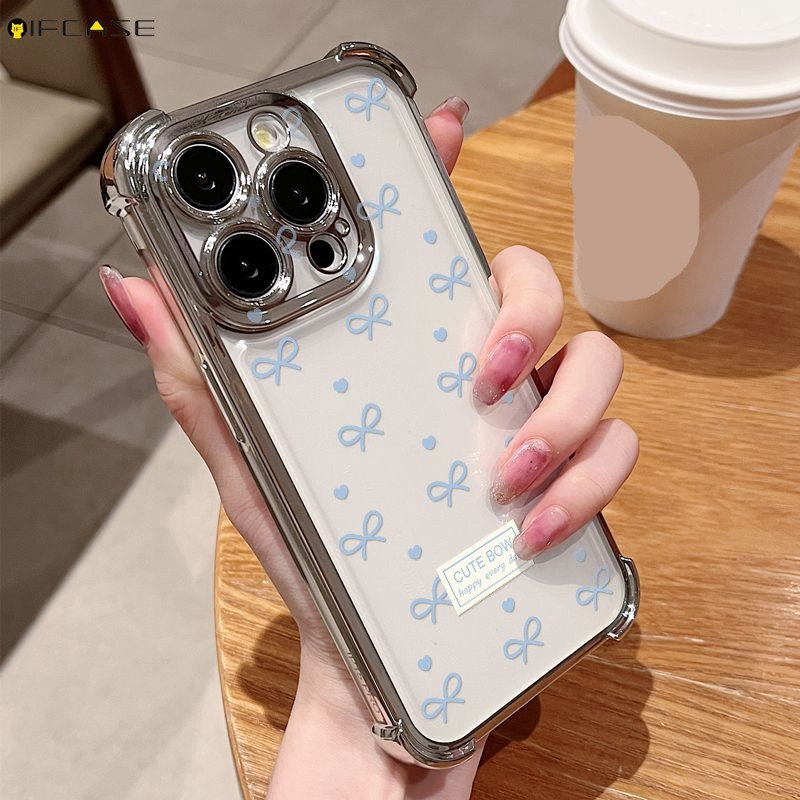 สําหรับ Google Pixel 10 9 8 7 Pro XL 9A 8A 7A GooglePixel10 GooglePixel9 เคสโทรศัพท์สไตล์เกาหลีสีฟ้า