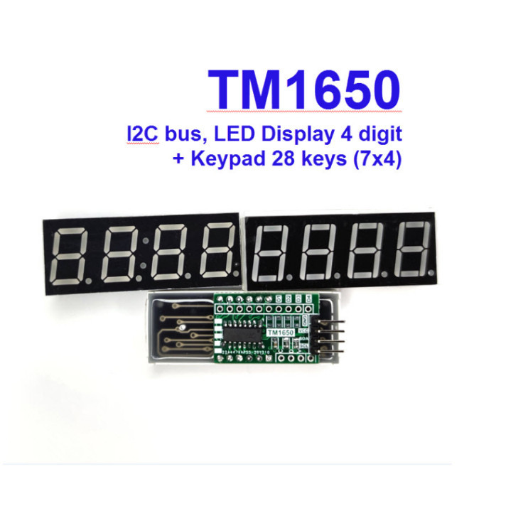 TM1650 I2C 4-Digit LED 0.56" Number/Clock Module