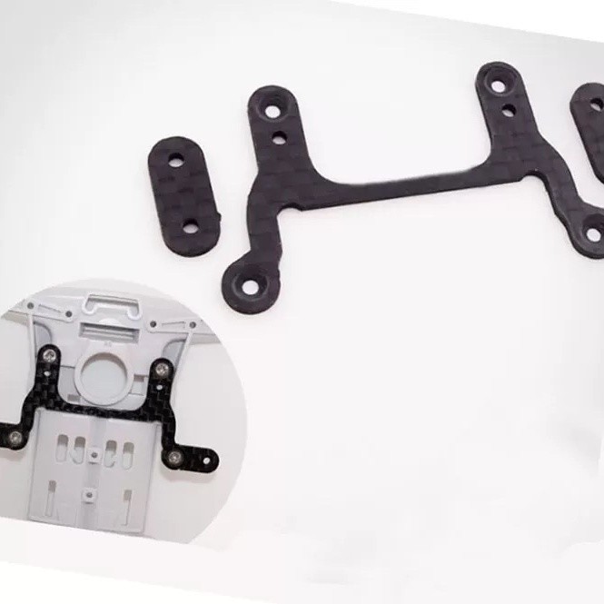 2 ชิ้น อุปกรณ์ขับเคลื่อนสี่ล้อทำเอง ขายึดกลางปีกคาร์บอนไฟเบอร์ ขายึดหน้า S2 ขายึดกลางปีก ซีรีส์ TAMIYA