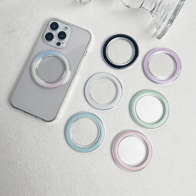 สติกเกอร์ฐานแม่เหล็ก Popsocket ทรงกลมคุณภาพสูงสําหรับ IPhone 16 15 13 Pro Max Magsafe Socket Pocket Grip Bracket