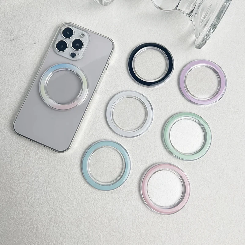 สติกเกอร์ฐานแม่เหล็ก Popsocket ทรงกลมคุณภาพสูงสําหรับ IPhone 16 15 13 Pro Max Magsafe Socket Pocket Grip Bracket