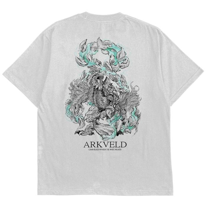 Faith Industries MH Wilds Series "CHAIN BLADE WYVERN" เสื้อยืดสีขาว